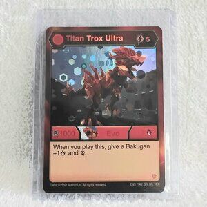 3/$25 Mint Bakugan Titan Trox Ultra ENG_148_SR_BR_HEX Card by Spinmaster!!